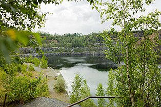 Steinbruch bei Feilitzsch Hier ist der Ausblick auf den Steinbruchteich in Feilitzsch zu sehen.